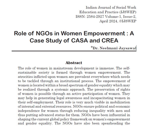 06 Role of NGOs in Women Empowerment : A Case Study of CASA and CREA